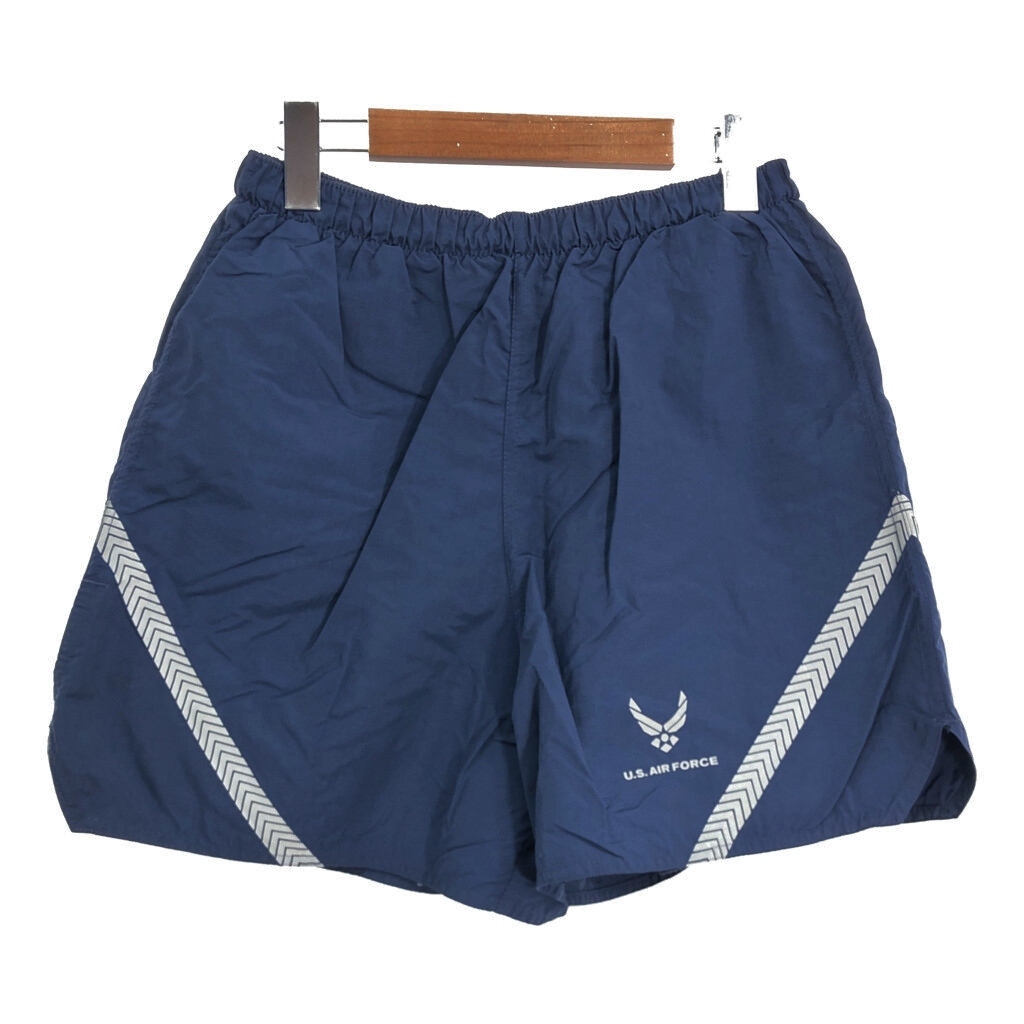 00年代 米軍実物 U.S.AIRFORCE PTU トレーニングショートパンツ ミリタリー ネイビー(メンズ LARGE)中古 古着 T8019拍卖
