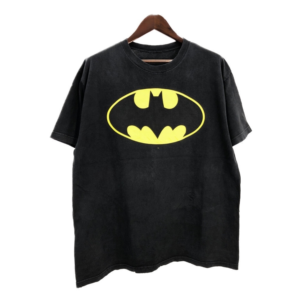 バットマン BATMAN 半袖Tシャツ ムービー コミックス キャラクター ブラック(メンズ L相当)中古 古着 T9598拍卖