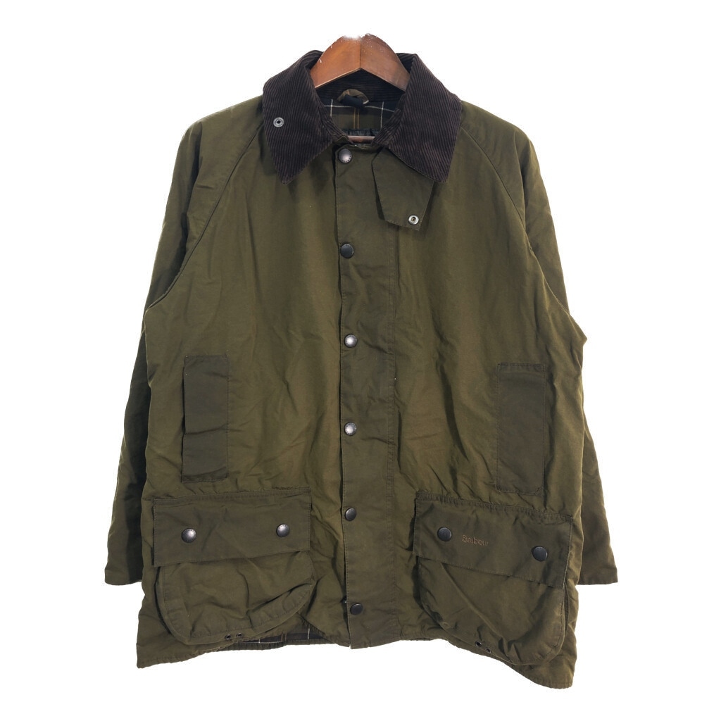 イングランド製 Barbour バブアー BEAUFORT ビューフォート オイルドジャケット オリーブ(メンズ 44相当)中古 古着 T8189拍卖