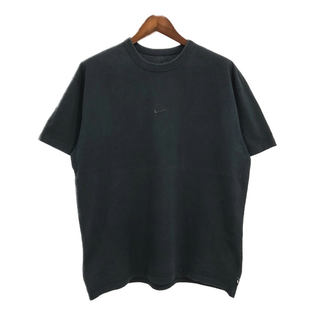 NIKE ナイキ センターロゴ 半袖Tシャツ スポーツ ブラック(メンズ L)中古 古着 U0566拍卖