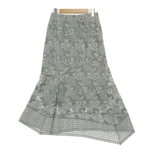 snidel 20SS オリジナルレースマーメイドスカート SWFS201086 ロング フレア 花柄 無地 レディース サイズ1 グリーン スナイデル IL15274■拍卖