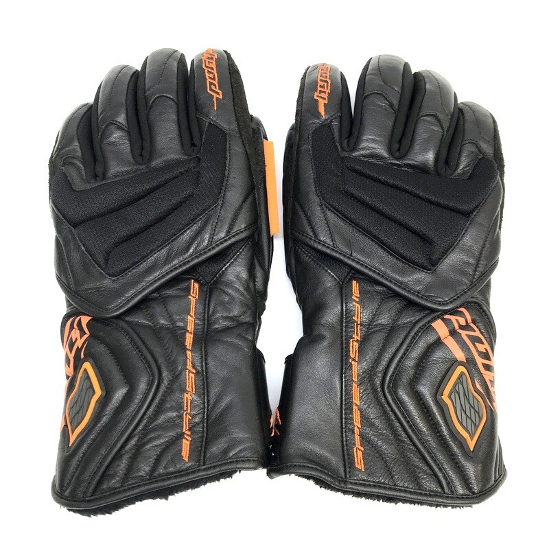 ヒョウドウ ウィンターグローブ Lサイズ 黒 ブラック オレンジ 手袋 刺繍 バイク用品 ツーリング オートバイ バイクウェア HYOD ◇TA2444拍卖