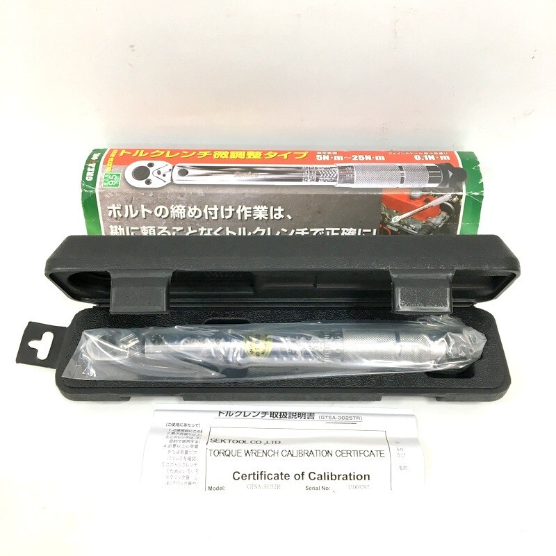 未使用 グレートツール トルクレンチ GTSA-3025TR 差込角9.5mm 3/8インチ 5~25N・m アークランズ GREATTOOL △ DW3049-拍卖