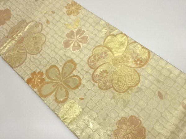 ys7359295; 宗sou 桜に古典柄模様織出し袋帯【着】拍卖
