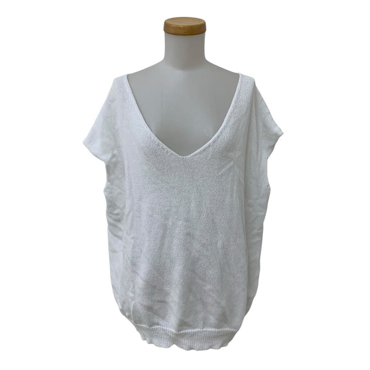 NB299-13 イタリア製 sarah pacini サラパチーニ ニット セーター プルオーバー トップス ホワイト 白 レディース ONE SIZE拍卖