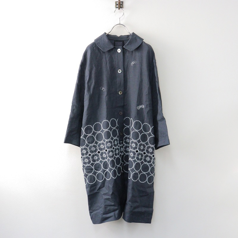 美品 2024SS ミナペルホネン mina perhonen acs6764 ami ステンカラーコート 38/グレー tambourine anemone choucho【2400014368093】拍卖