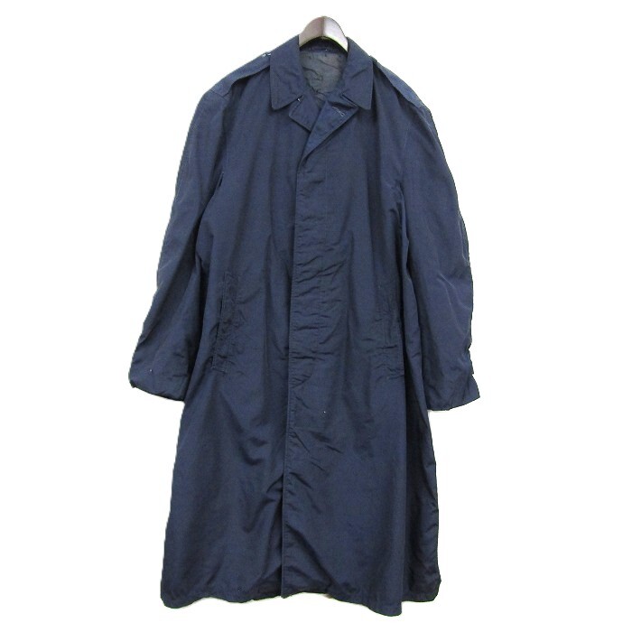米軍実物 サイズ 40L U.S AIR FORCE レイン コート ネイビー 古着 ビンテージ ミリタリー 5A0601拍卖