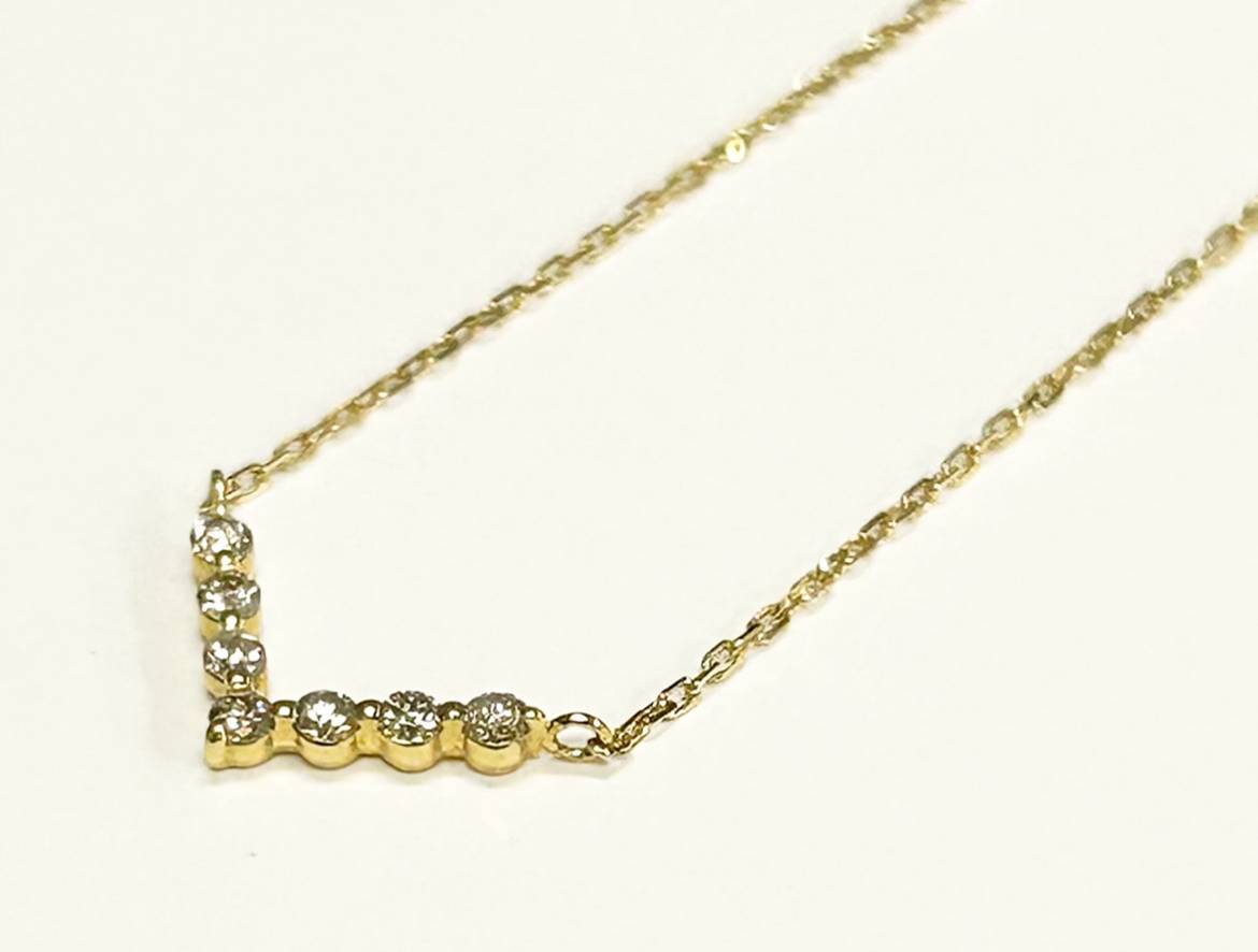 【13-48】4℃ K18 ダイヤモンド付き ペンダント ネックレス【菊地質店】拍卖
