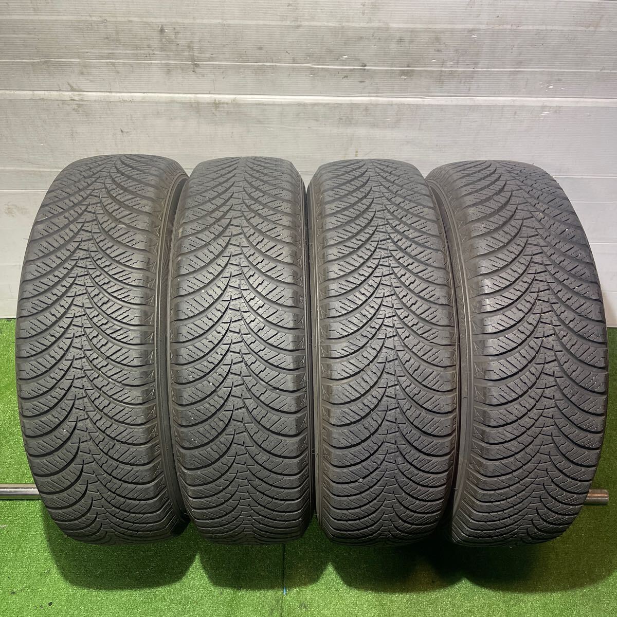 DUNLOP ALL SEASON MAXX AS1 185/65R15 88H 2023年製 4本セット 8分山 一本パンク修理済み拍卖