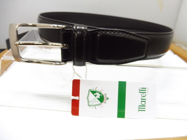 超格安に新品 ジョルジオ マレリー GIORGIO MARELLI】メンズ ドレスベルト 焦げ茶 タグ付拍卖