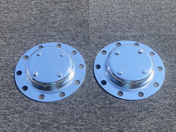 ■ 新品: 07クオン/ビックサム 大型 トレーラーヘッド ISO リアハブキャップ ホイールスピンナー ブラケット取付金具【10B2】拍卖