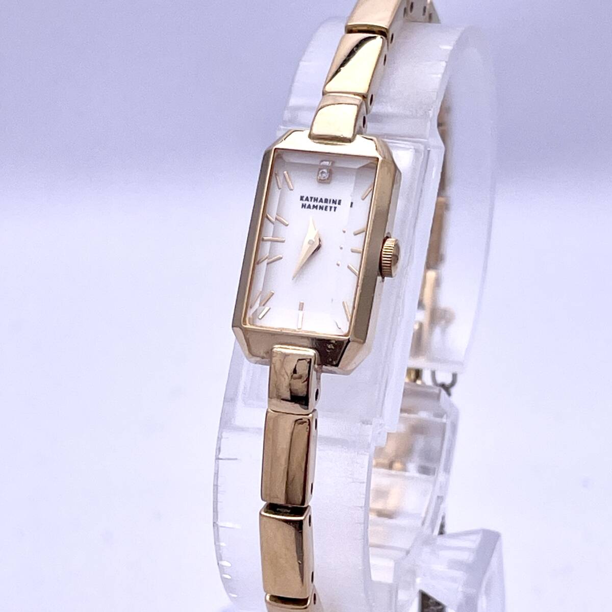 KATHARINE HAMNETT キャサリン ハムネット KH-8804 腕時計 レディース ウォッチ クォーツ quartz 石付き 金 ゴールド P3134拍卖