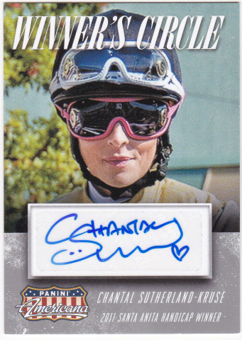 競馬騎手 シャンタル・サザーランド 2015 Americana 直筆サイン拍卖