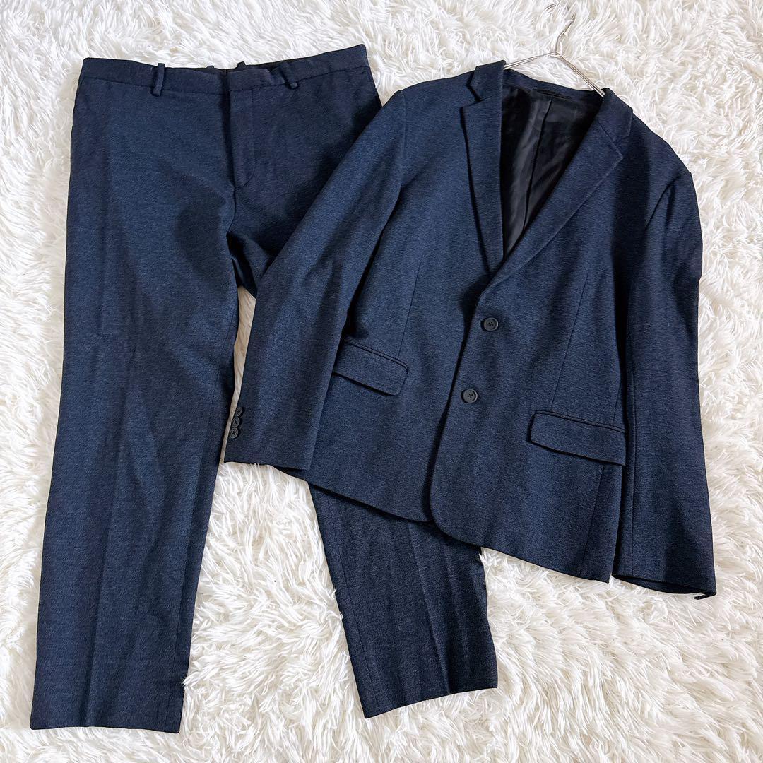 希少!XLサイズ Theory セオリー CLINTON A MARLED PONTE ジャージー素材 ストレッチスーツ セットアップ テーラードジャケット パンツ拍卖