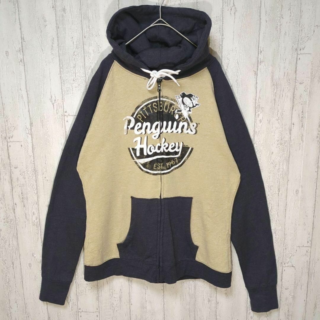 NHL ピッツバーグペンギンズ フルジップパーカー USA古着 アメカジ #h1160拍卖