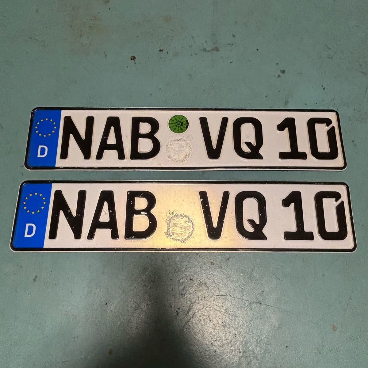 10 本物 前後ペアユーロナンバープレート ドイツ 検)BMWベンツアウディポルシェメルセデスフェラーリランボルギーニフィアットプジョー拍卖