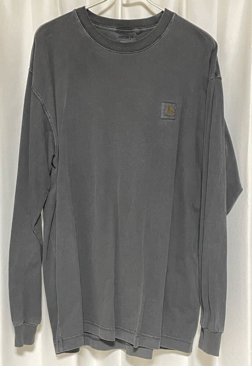 carhartt wip 長袖 tシャツ ロングスリーブ ロンT カーハート ダブルアイピー w.i.p work in progress 長袖Tシャツ ピグメント加工 古着拍卖