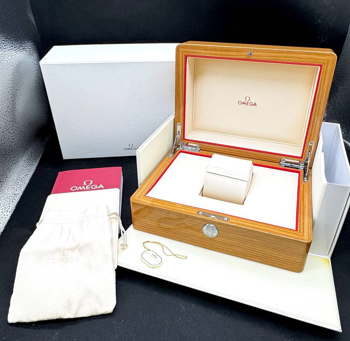 【オメガ 箱】 「OMEGA」 木製 空箱 BOX 腕時計 ウォッチボックス OMG14拍卖