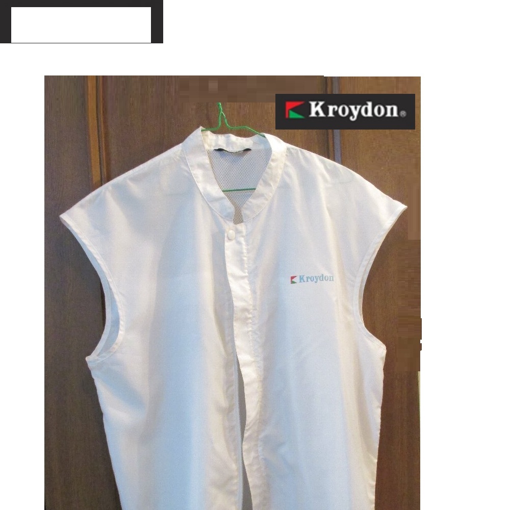 Kroydon by Eminento ナイロンベスト 雨・袖なしウエア ゴルフやタウンでも 白色 サイズ L ジッパー 拍卖