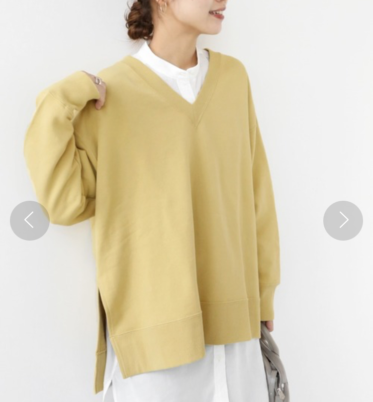 ジャーナルスタンダード レリューム JOURNAL STANDARD relume Vネック サイドスリット スウェット オーバーサイズ ¥7,700拍卖