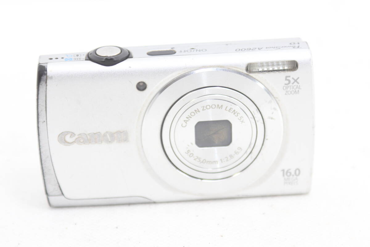 ア-1697:Canon デジタルカメラ PowerShot A2600 約1600万画素 光学5倍ズーム シルバー PSA2600(SL)拍卖