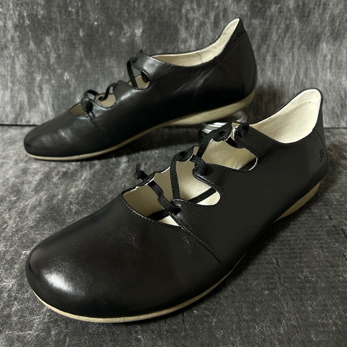 【未使用/大きいサイズ】¥25,300- JOSEF SEIBEL タルサタイム #87204 デザインパンプス サンダル 本革 ブラック レディース size45拍卖