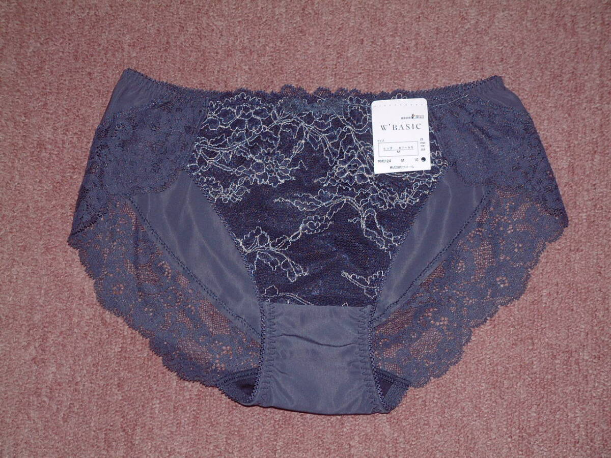 ★送料込み★ワコール W'BASIC ボタニカル柄×レース ショーツ Mサイズ PMI124 VI拍卖