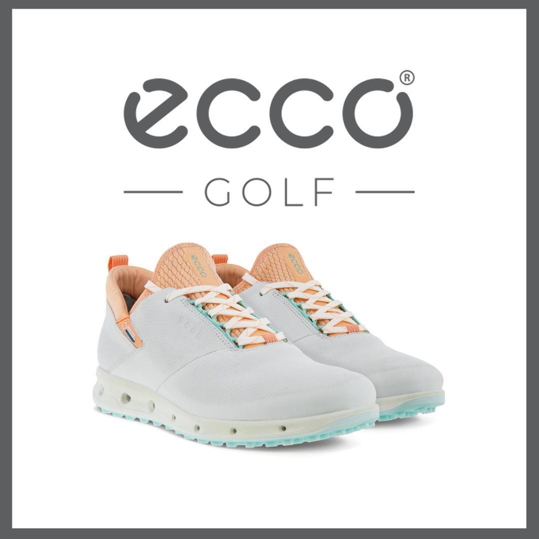 ○★新品 未使用 ECCO GOLF クールプロ 定番ゴアテックスゴルフシューズ グレー 24.5cm(エコー)○●拍卖