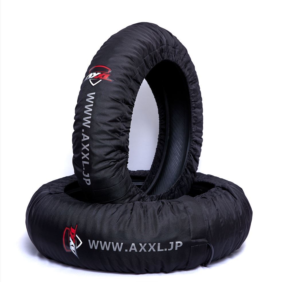 1年保証付 AXXL 17インチ (50cc~125cc) タイヤウォーマー ブラック NS1 NS50F カブ S80 エスハチ GP3 GP125 カートコース サーキット拍卖