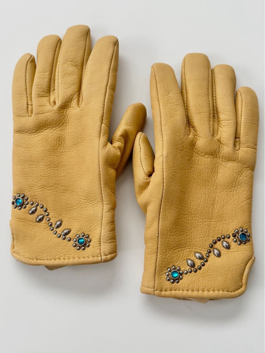 HTC GEIER GLOVE スタッズ ディアスキン グローブ USA製 ガイヤーグローブ ボア レザー 手袋 米国製 アメリカ製拍卖