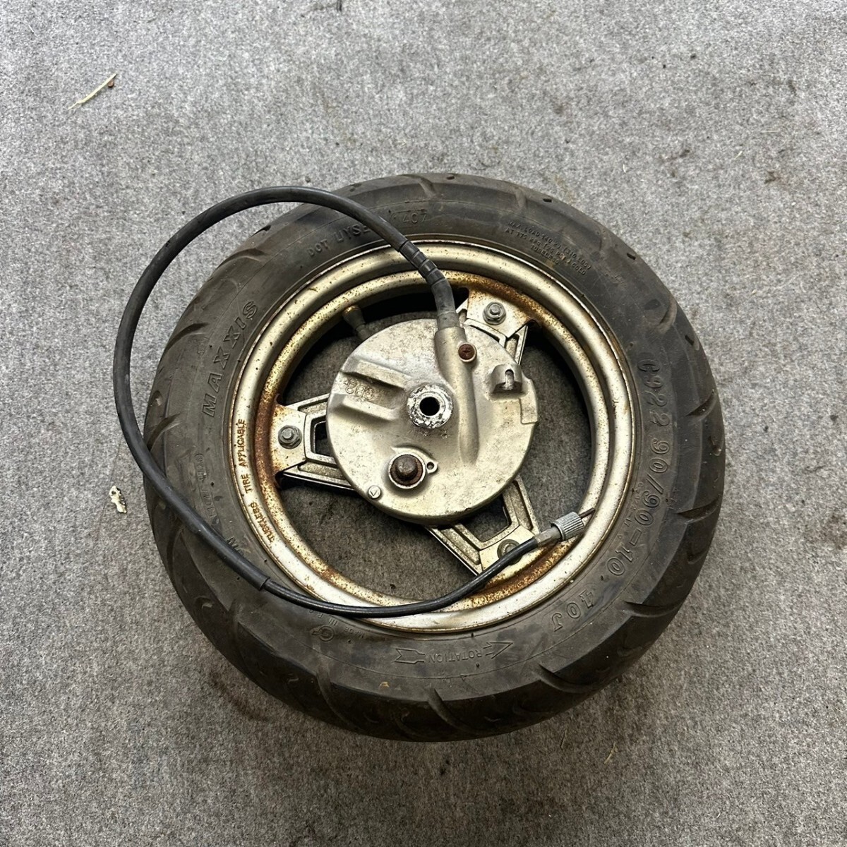 角目シャリー シャリー 純正ホイール ハブ 3本ハブ タイヤ cf50 cf70 フロントホイール拍卖