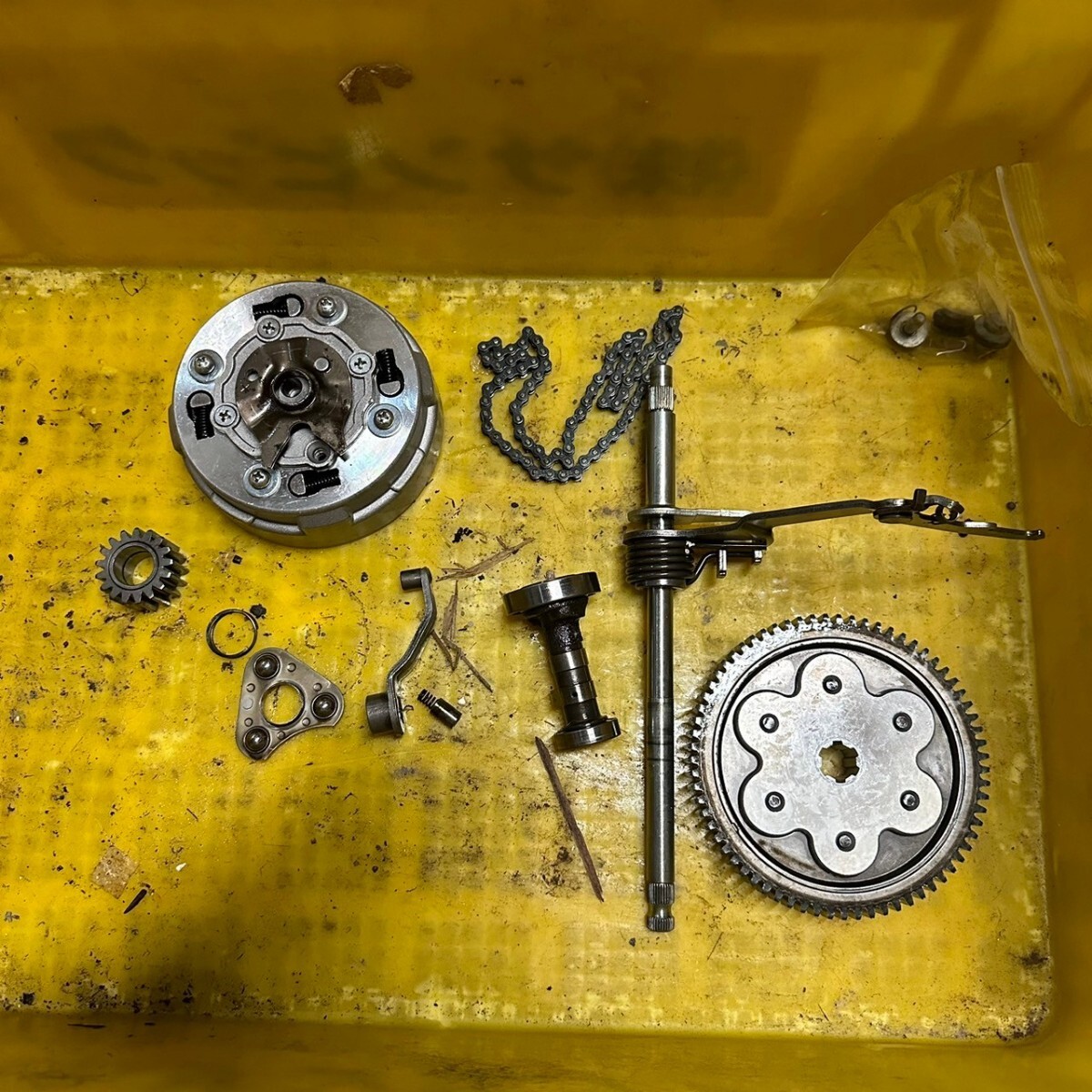 モンキー クラッチ カム シャフト ギア チェンジ 6v ジャンク 部品取り ドリブンギア ゴリラ ダックス カブ拍卖