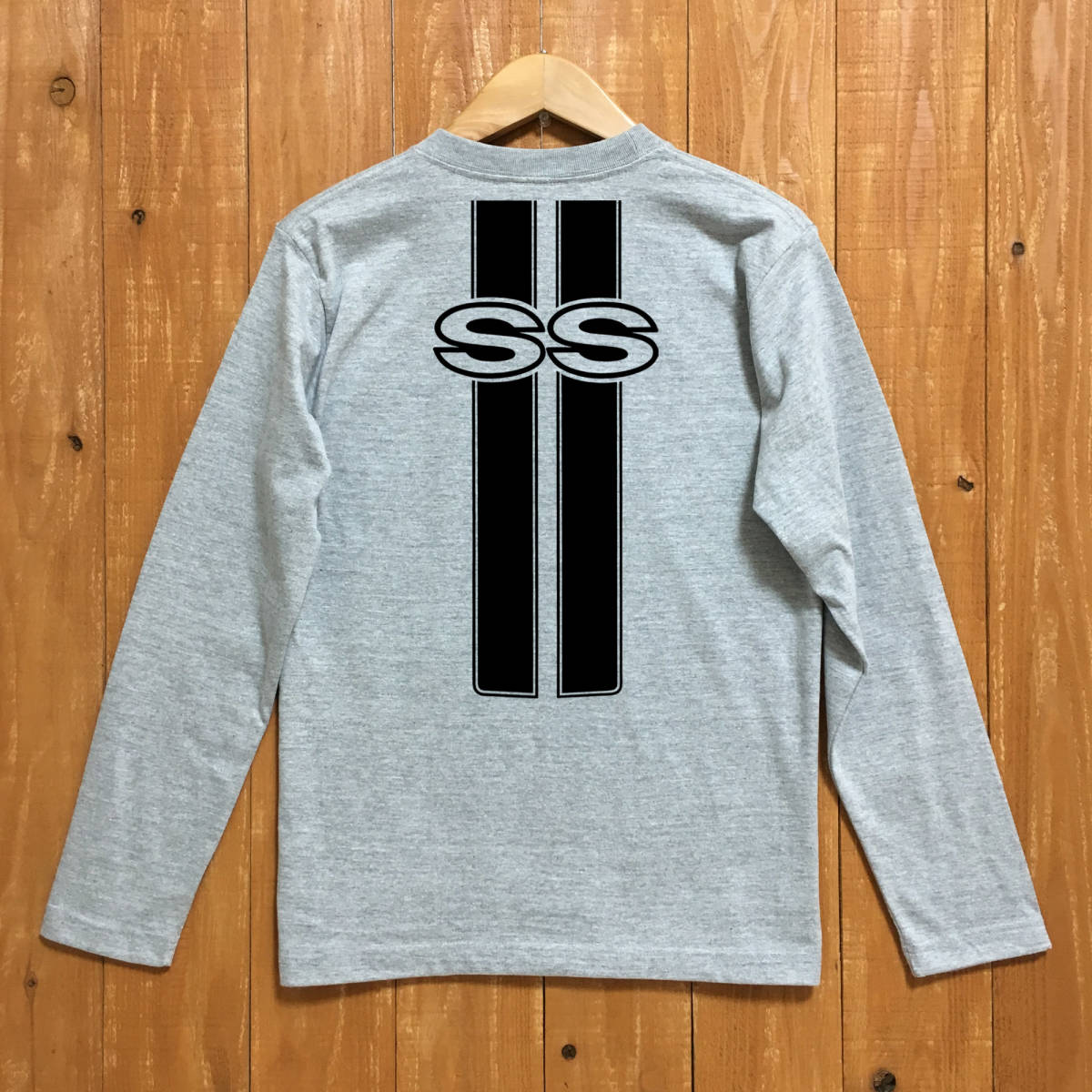 ■SS ロンT■Mサイズ(グレ-xブラック)アメリカ アメ車 シボレー カマロ CAMARO CHEVROLET CHEVY拍卖