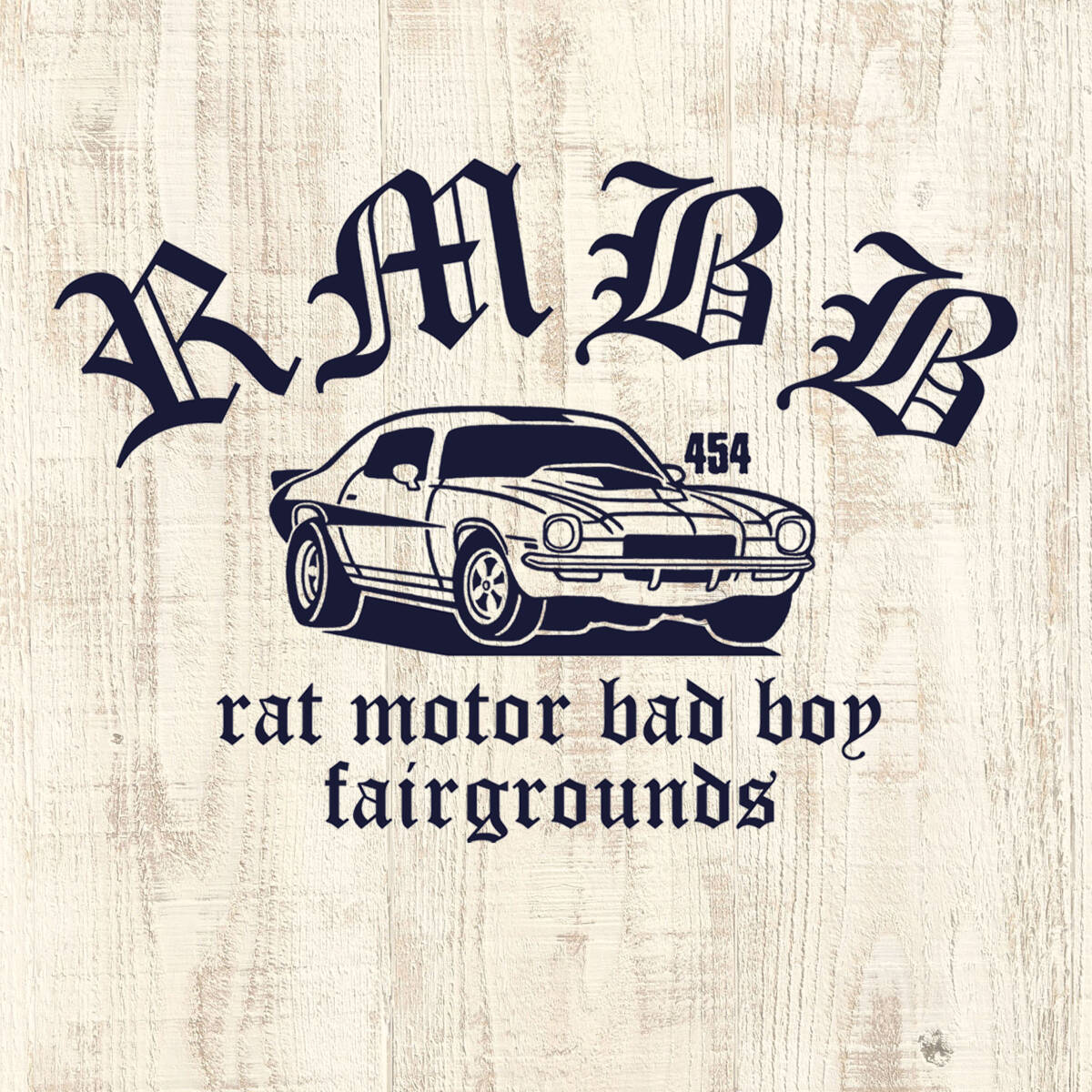 ■ RMBB 454 Tシャツ■Mサイズ(ホワイトxネイビー)アメリカ アメ車 シボレー カマロ サメカマ CHEVROLET CHEVY CAMARO拍卖