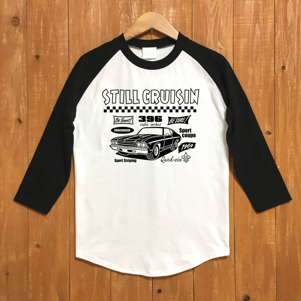 ■STILL CRUISIN ベースボ-ルTシャツ■XLサイズ(ブラック袖xブラック)アメ車 シボレー シェベル CHEVROLET CHEVY CHEVELLE拍卖