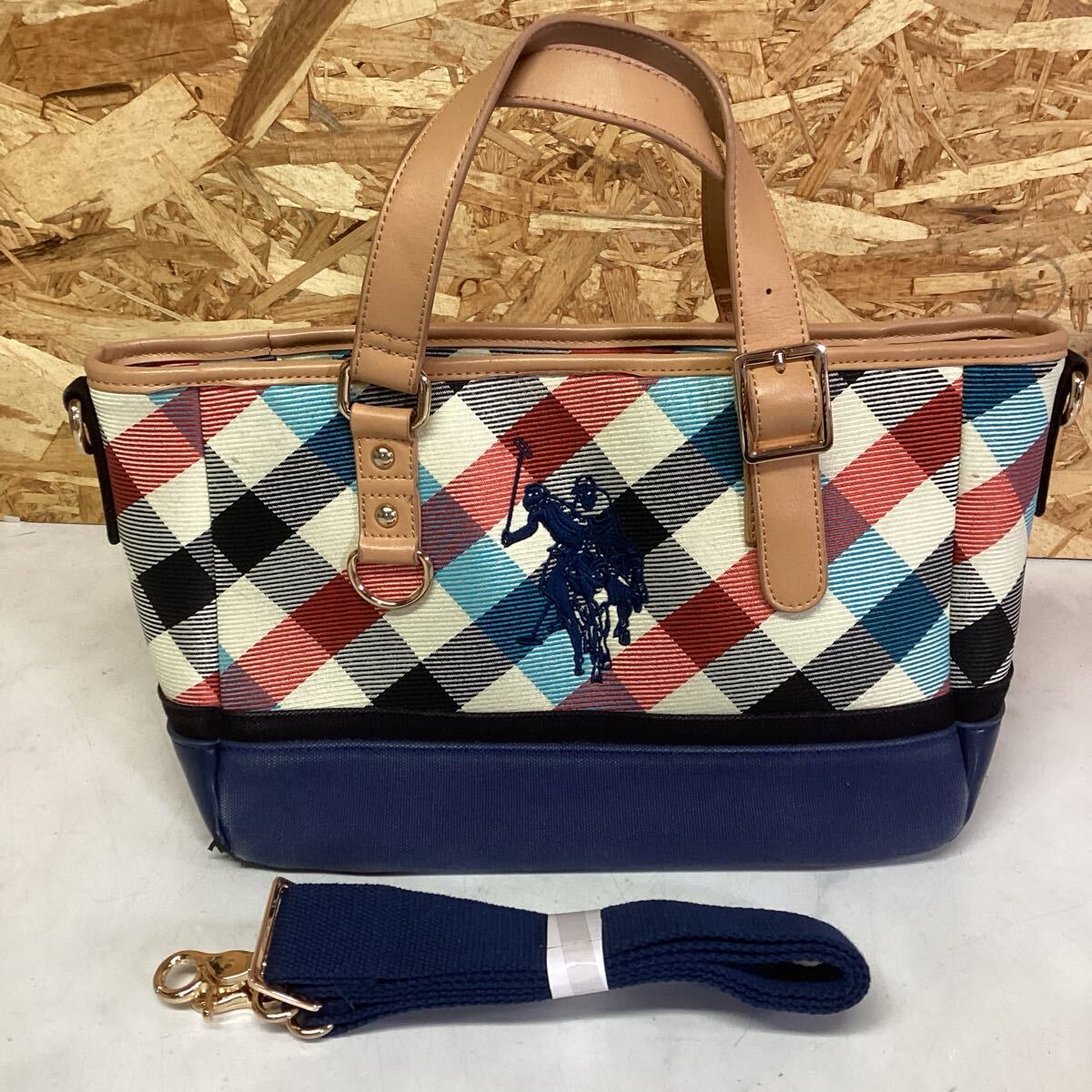 チェック柄 U.S.POLO ASSN. 2way バック オシャレ (H84)拍卖