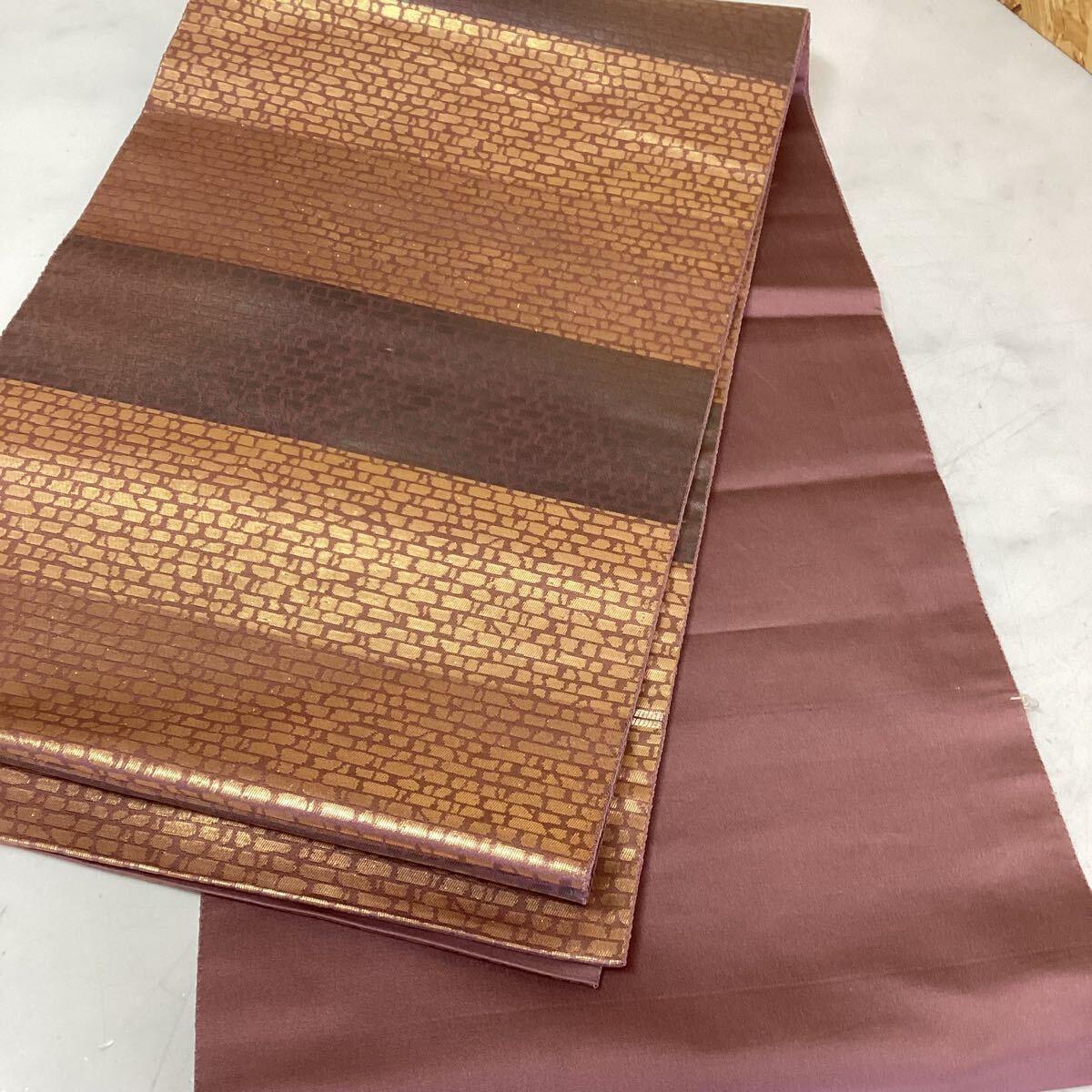 和装 着物 帯 ブラウン系 シンプル モダン 上品 エレガント (に99)拍卖