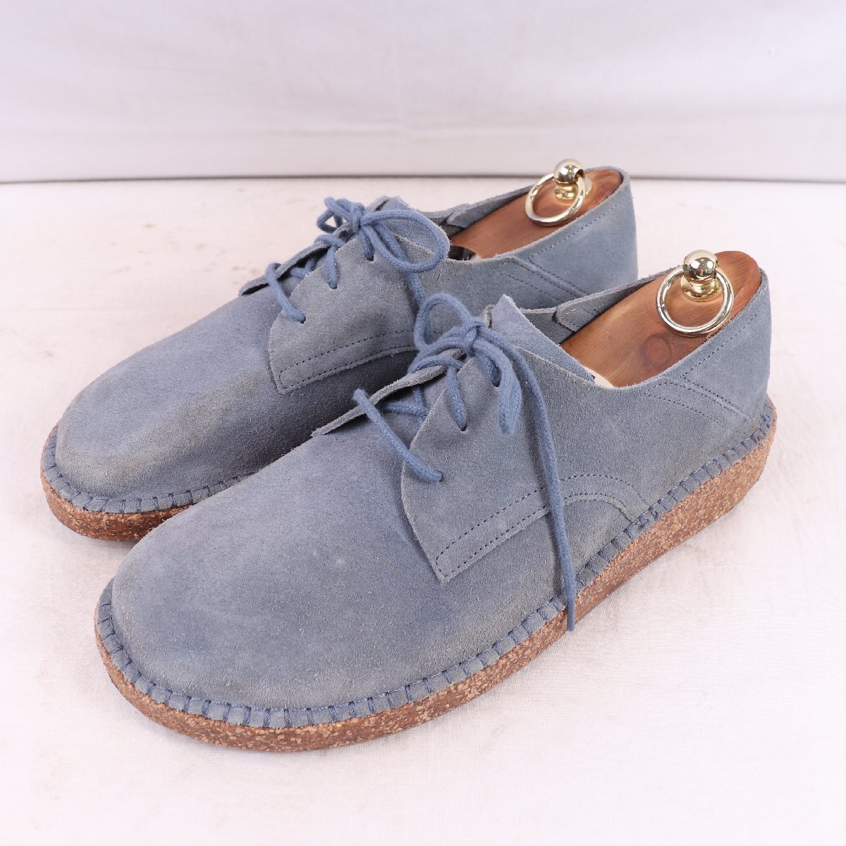 ビルケンシュトック 27.0cm/42 ノーマル幅 スエード 水色 ポルトガル製 ゲーリー GARY メンズ BIRKENSTOCK 中古 古着 bk1995拍卖