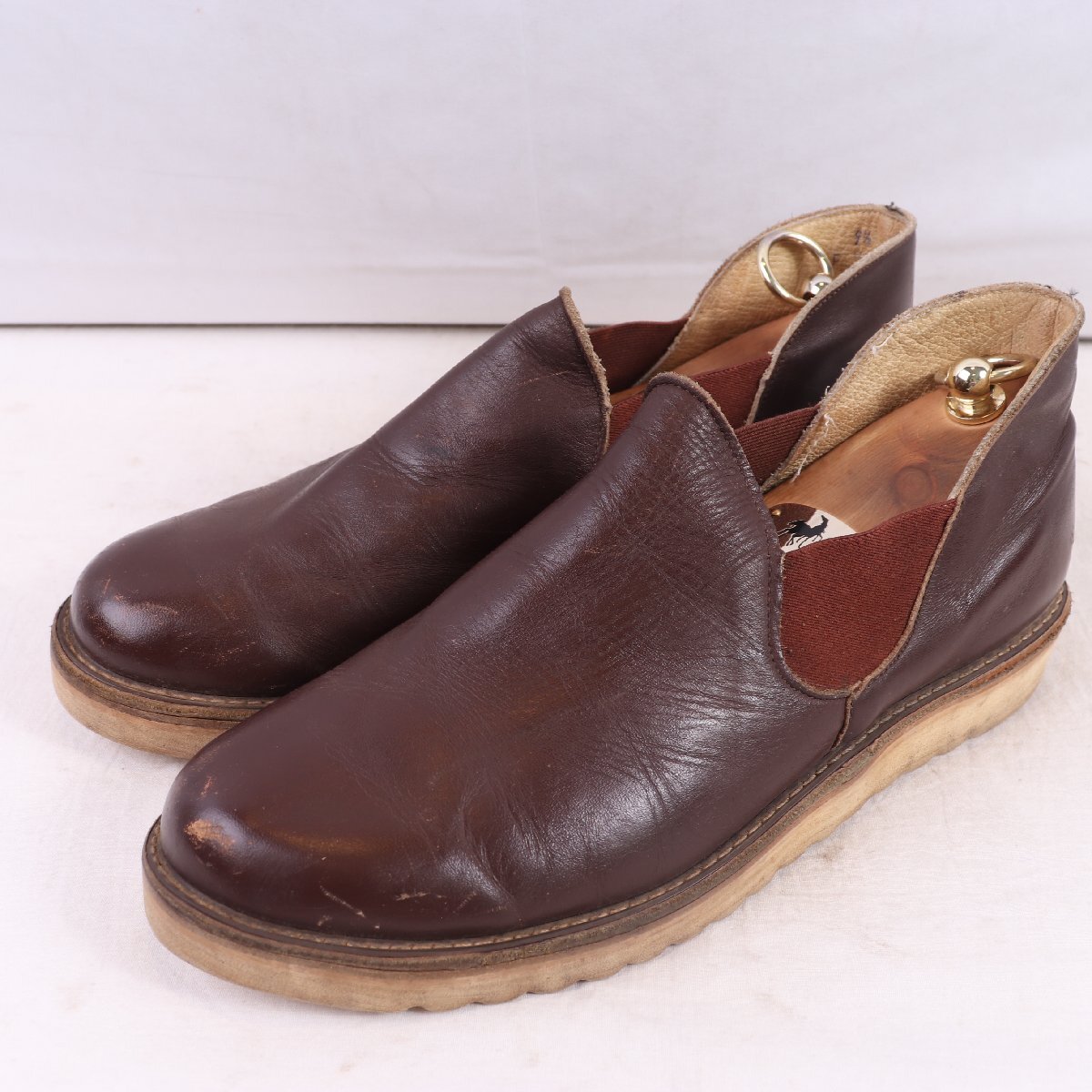 チペワ 9 1/2 / 27.5cm 位 黒タグ ヴィンテージ USA製 サイドゴア ブーツ ブラウン 茶 Chippewa メンズ 中古 古着 eb1705拍卖