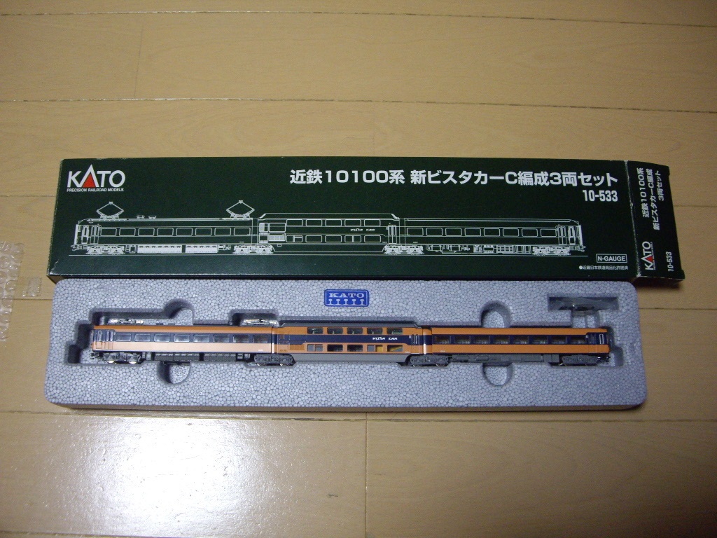 kato 近鉄10100系 3両セット 品番10-533 ライト点灯確認済み拍卖