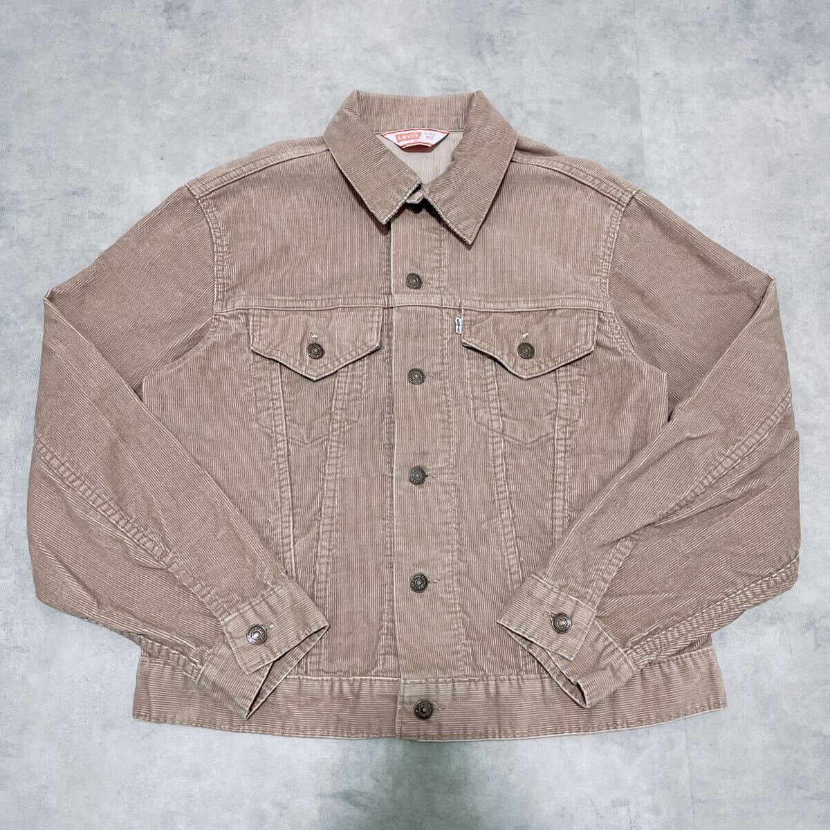 70s リーバイス 70505 コーデュロイジャケット ベージュピンク USA製 トラッカージャケット 大きめ 美品拍卖