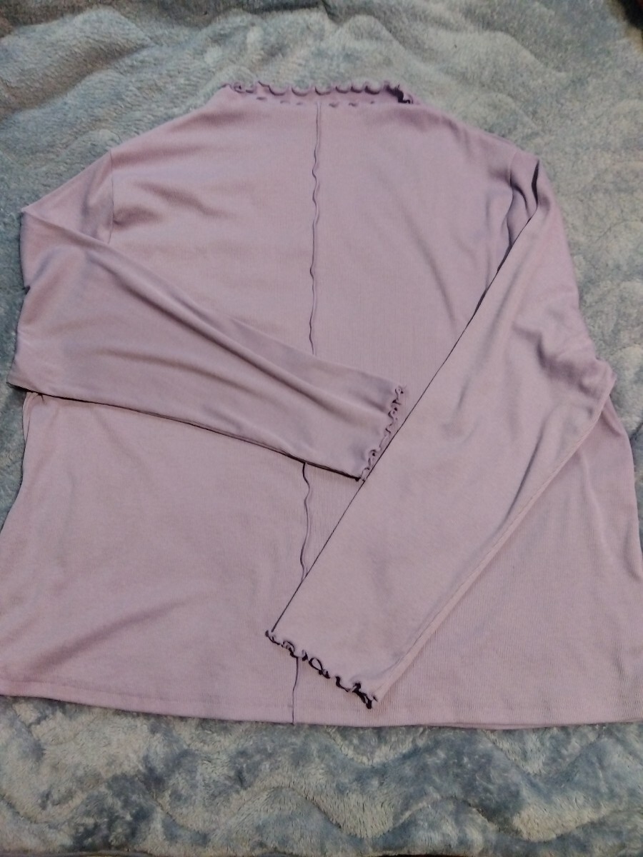 ノアンヌ noannu 春 カットソー パープル 薄紫色 長袖 カットソー トップス 新品 未使用 5L 大きい 拍卖