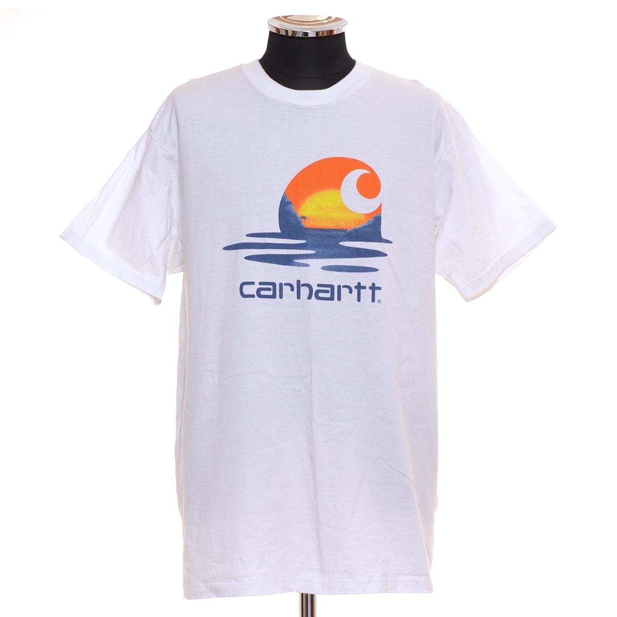 ●469579 Carhartt WIP カーハート ●Tシャツ 半袖 LAGOON サイズS メンズ ホワイト プリント拍卖