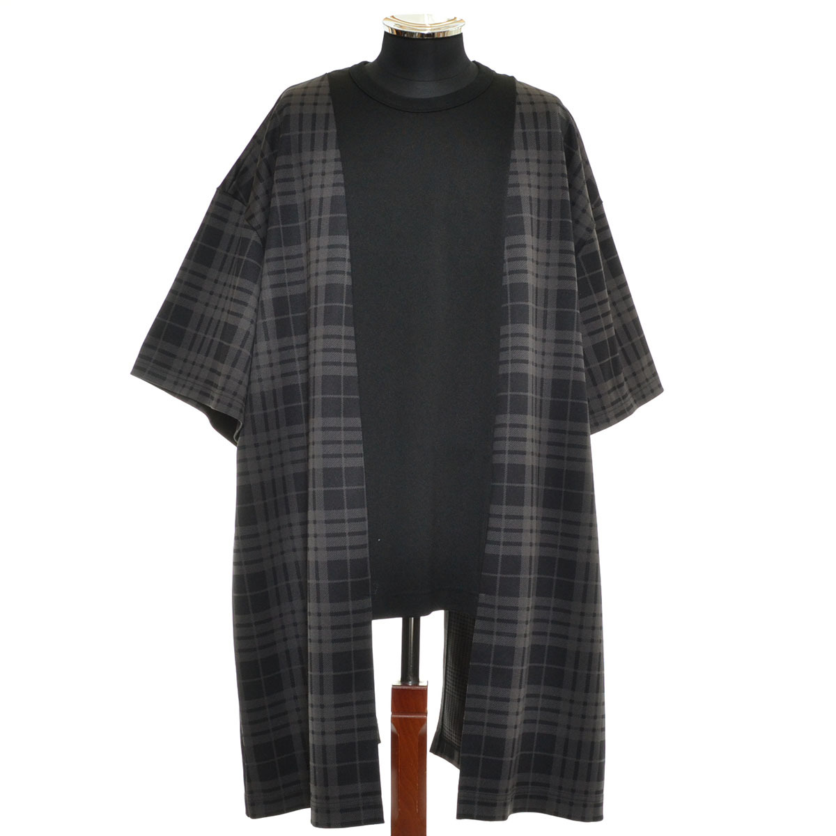 ●542327 COMME des GARCONS HOMME PLUS コムデギャルソンオムプリュス ●Tシャツ タータンチェック ドッキング サイズL AD2021 メンズ拍卖