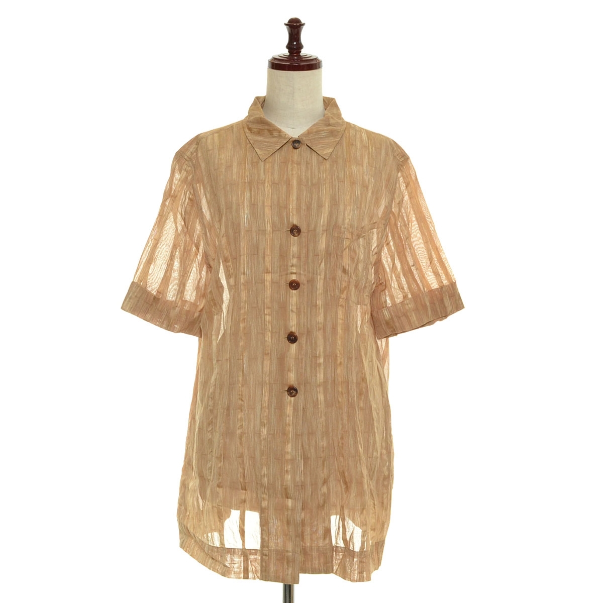 □522622 BALLY バリー ◯半袖シャツ サイズ44 レディース ベージュ拍卖