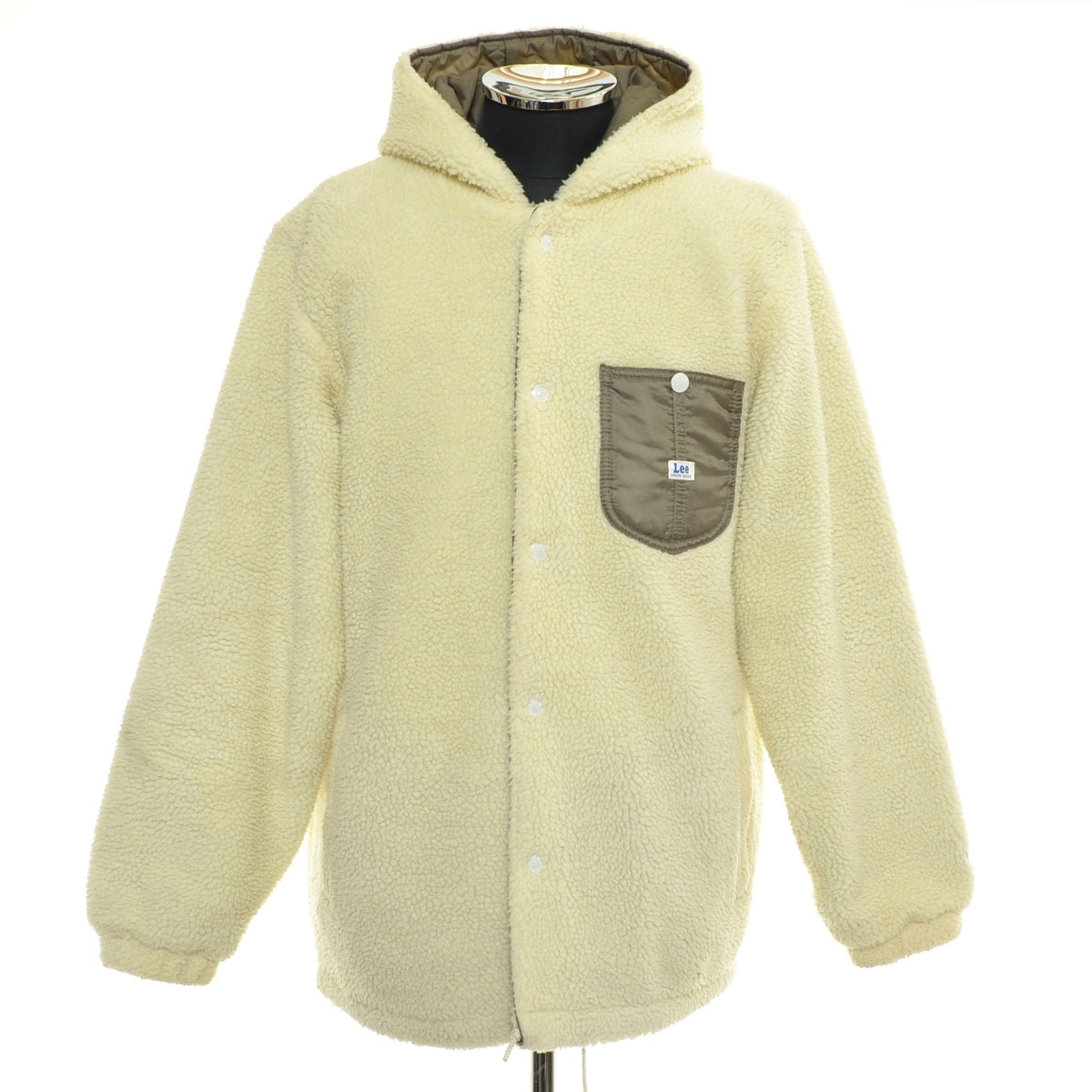 〇539135 Lee リー ○ボアジャケット フリース コーチジャケット LB0412 サイズM メンズ アイボリー拍卖