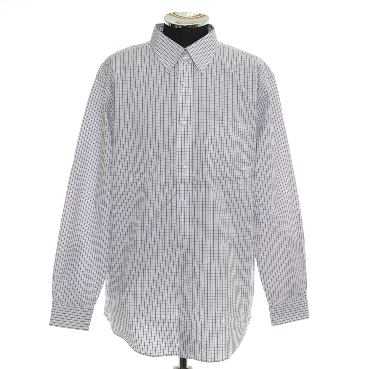 〇541494 L.L.Bean エルエルビーン ○ボタンダウンシャツ サイズ16.5-34 メンズ ホワイト ピンク ネイビー チェック拍卖