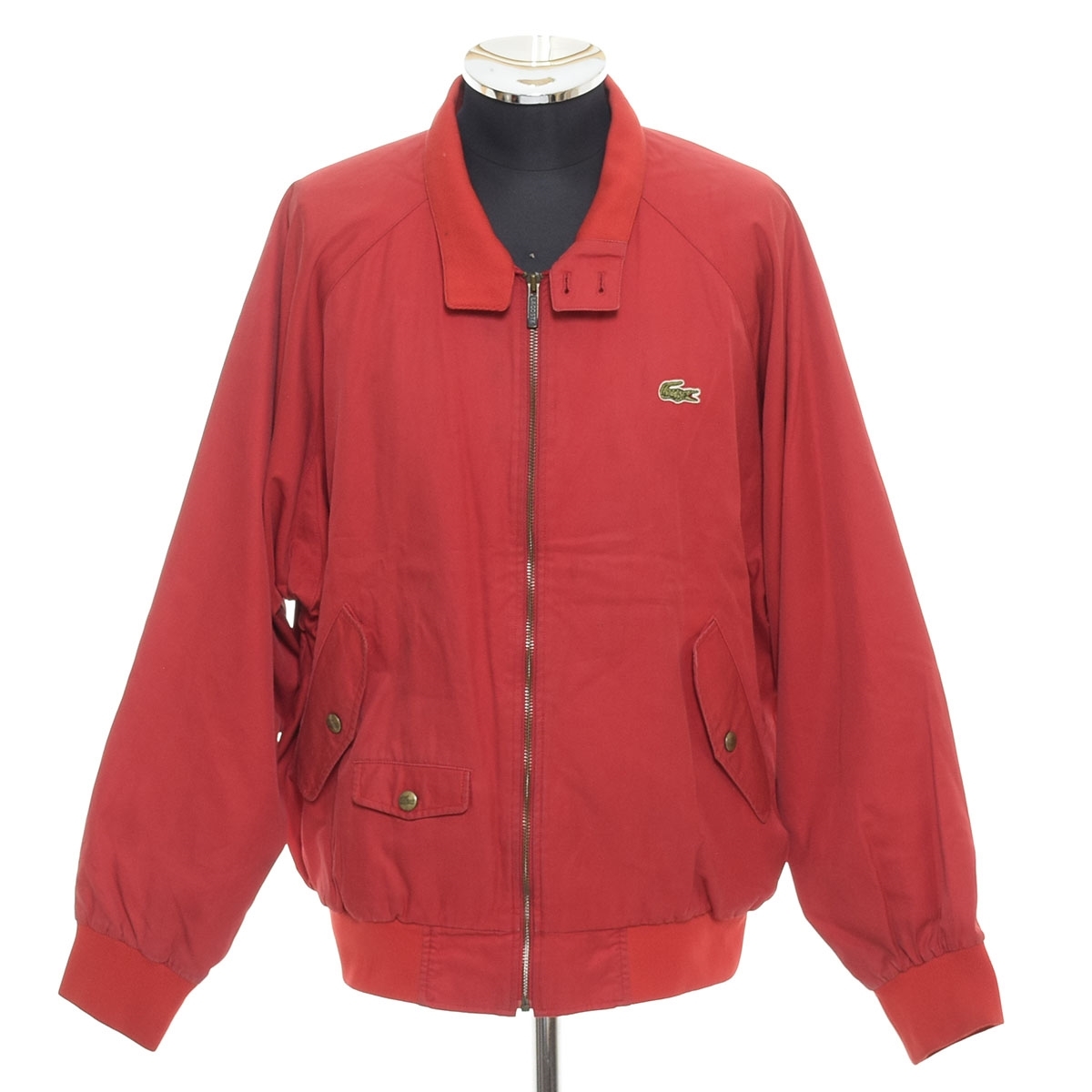 ●545269 LACOSTE ラコステ ●スイングトップ ハリントンジャケット 80s-90s ヴインテージ サイズ5 メンズ フランス製 レッド拍卖