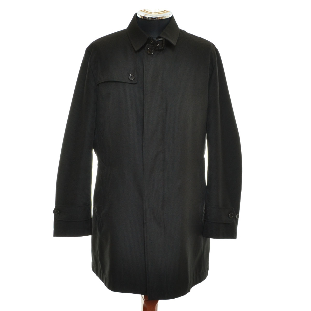 〇544234 A DAY IN THE LIFE ユナイテッドアローズ UNITED ARROWS ○トレンチコート ライナー付き サイズL メンズ ブラック ストライプ拍卖