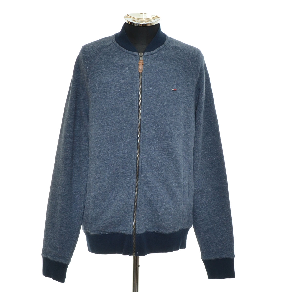 〇544396 TOMMY HILFIGER トミーヒルフィガー ○スウェットジャケット ブルゾン サイズM メンズ ヘザーブルー拍卖